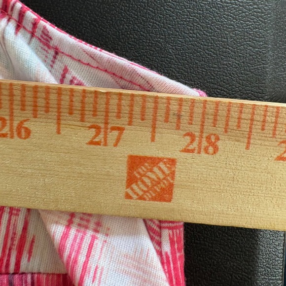 Catherines Ikat Geometric Print Sleevless Tank Top Plus Size 4X Red Pink Lace - Picture 9 of 10